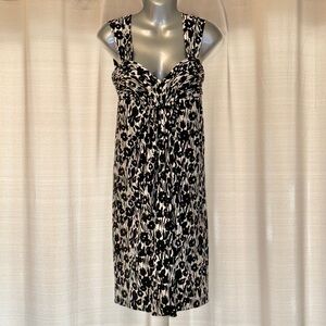 BCBGMaxazria S black and white jersey mini dress